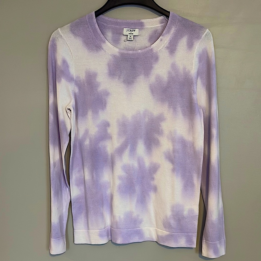 NWT! J.Crew Purple Tie-Dye Women's Top